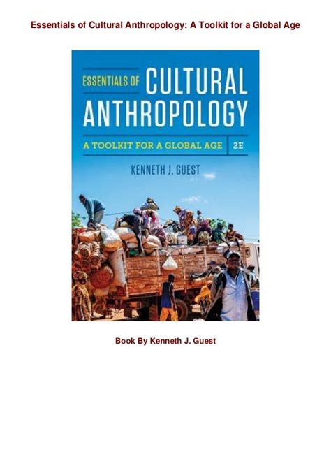 Essentials of cultural anthropology pdf. Things To Know About Essentials of cultural anthropology pdf. 